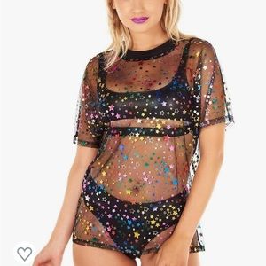 iHeartRaves Mesh Top Raves and Festivals size Medium